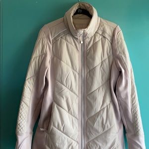 Light form fitting coat made by Athleta